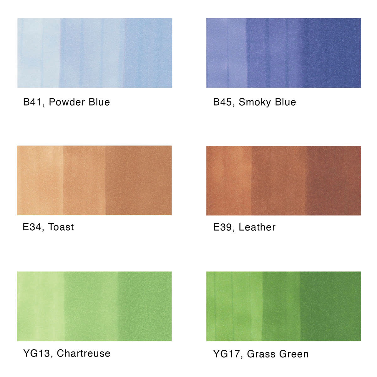 Copic Sketch Marker Set - Set of 6, Earth Essentials