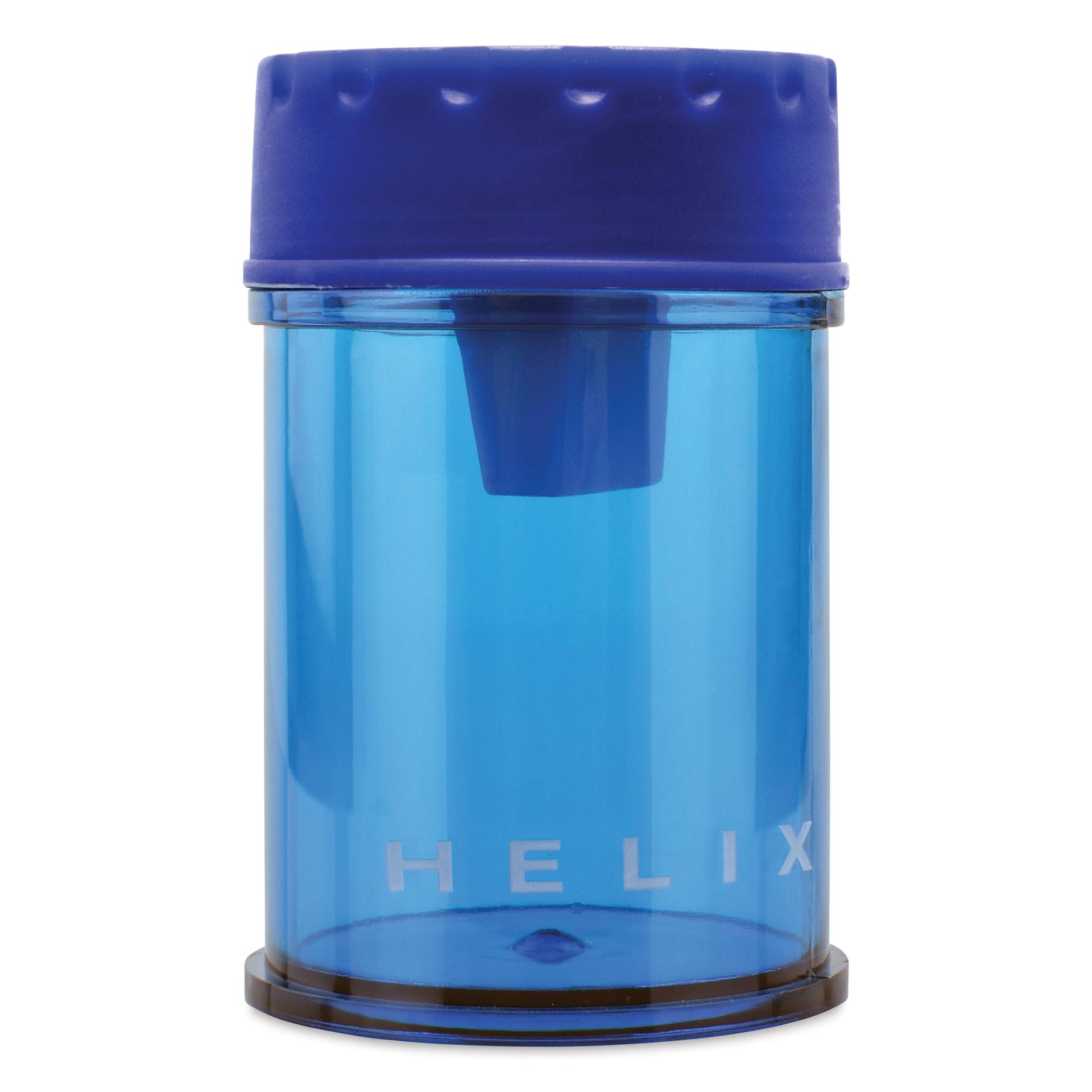 Helix Hand-Held Pencil Sharpener - Single Hole, Blue colored sharpener Helix Hand-Held Pencil Sharpener - Single Hole, Blue colored sharpener