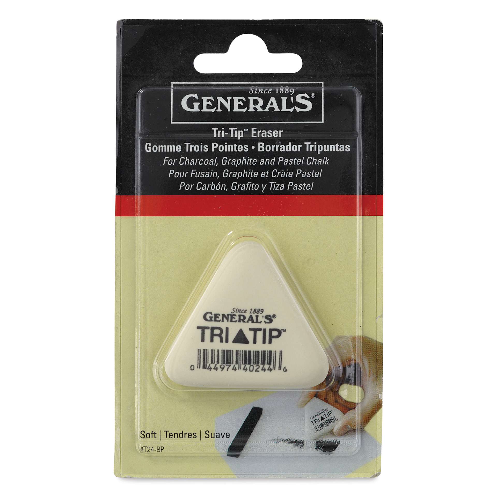 General's Tri-Tip Eraser, front of the packaging