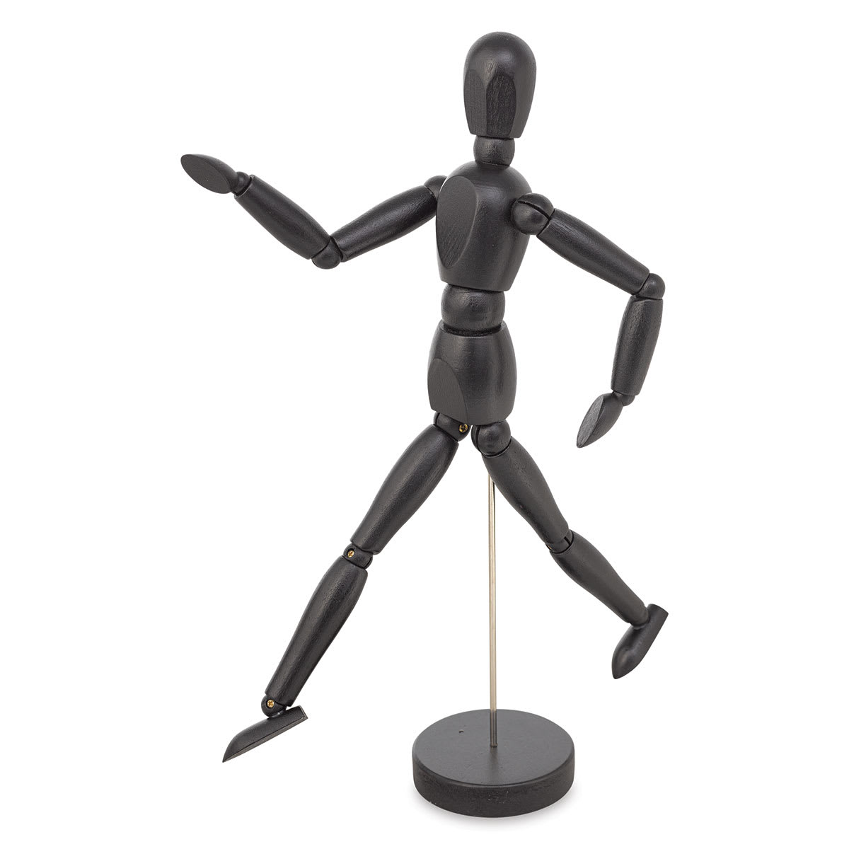 Black Wood Manikin in a walking pose. Black Wood Manikin in a walking pose.