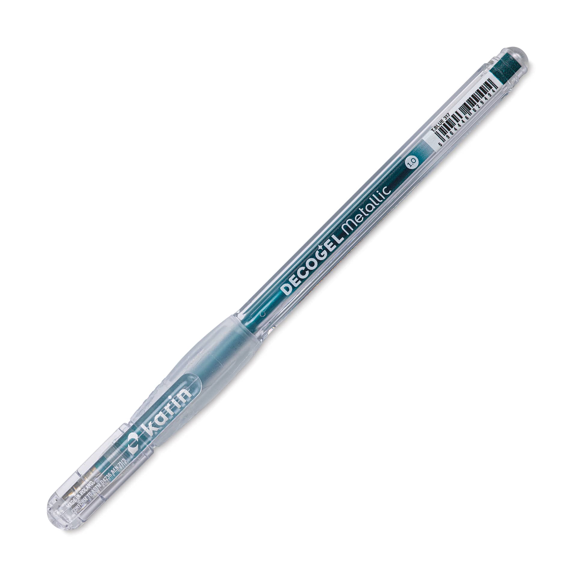 Karin DecoGel Metallic Pen - 317, T. Blue, cap on