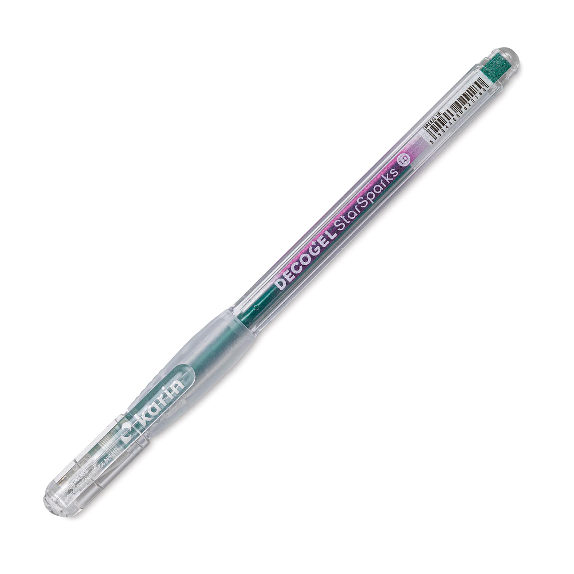 Karin DecoGel StarSparks Pen - 118, Green, cap on
