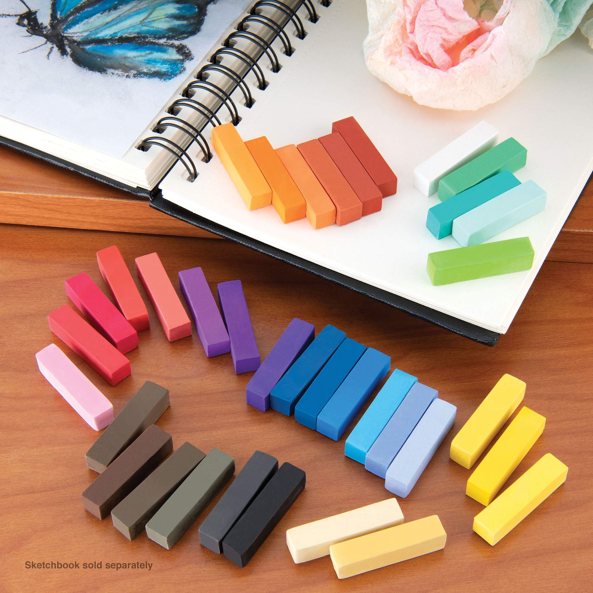 Royal & Langnickel Soft Pastel Set - Set of 36, Assorted, grouped by color family