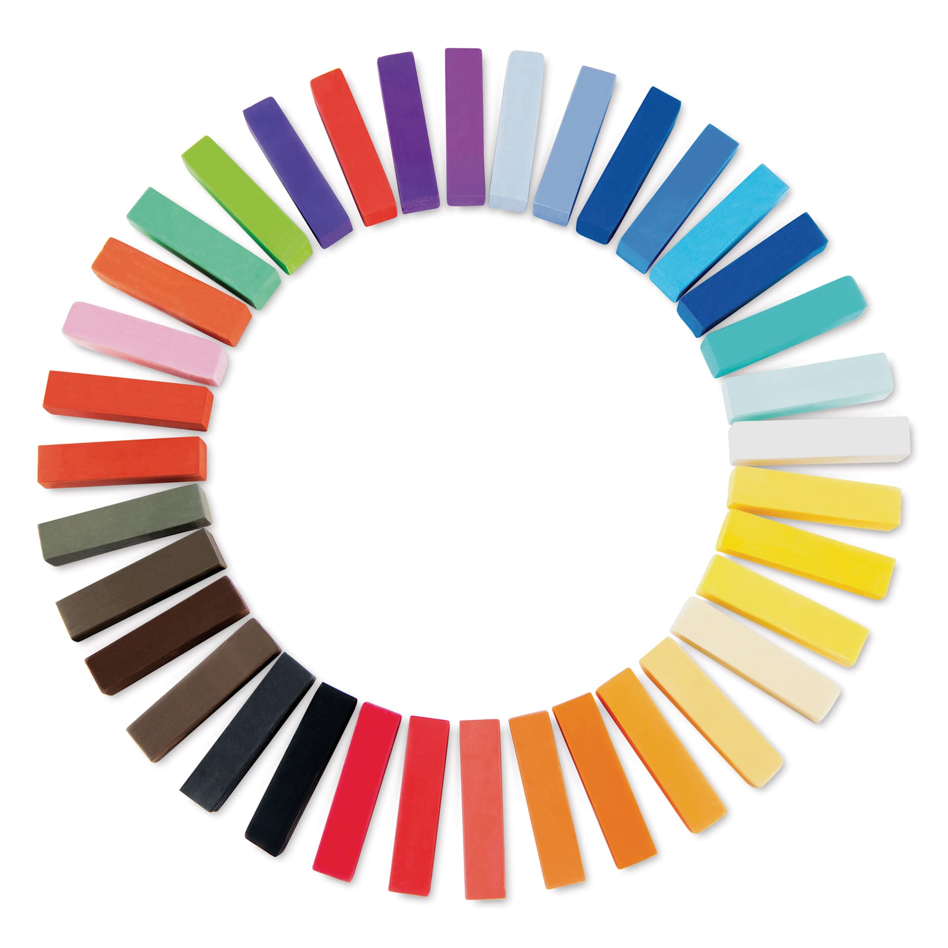 Royal & Langnickel Soft Pastel Set - Set of 36, Assorted, laid out in a circle