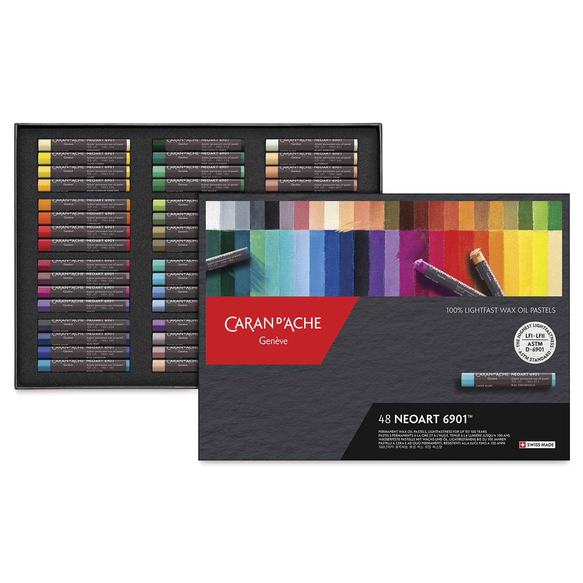 Caran d’Ache Neoart 6901 Pastels - Set of 48, Assorted Colors Caran d’Ache Neoart 6901 Pastels - Set of 48, Assorted Colors