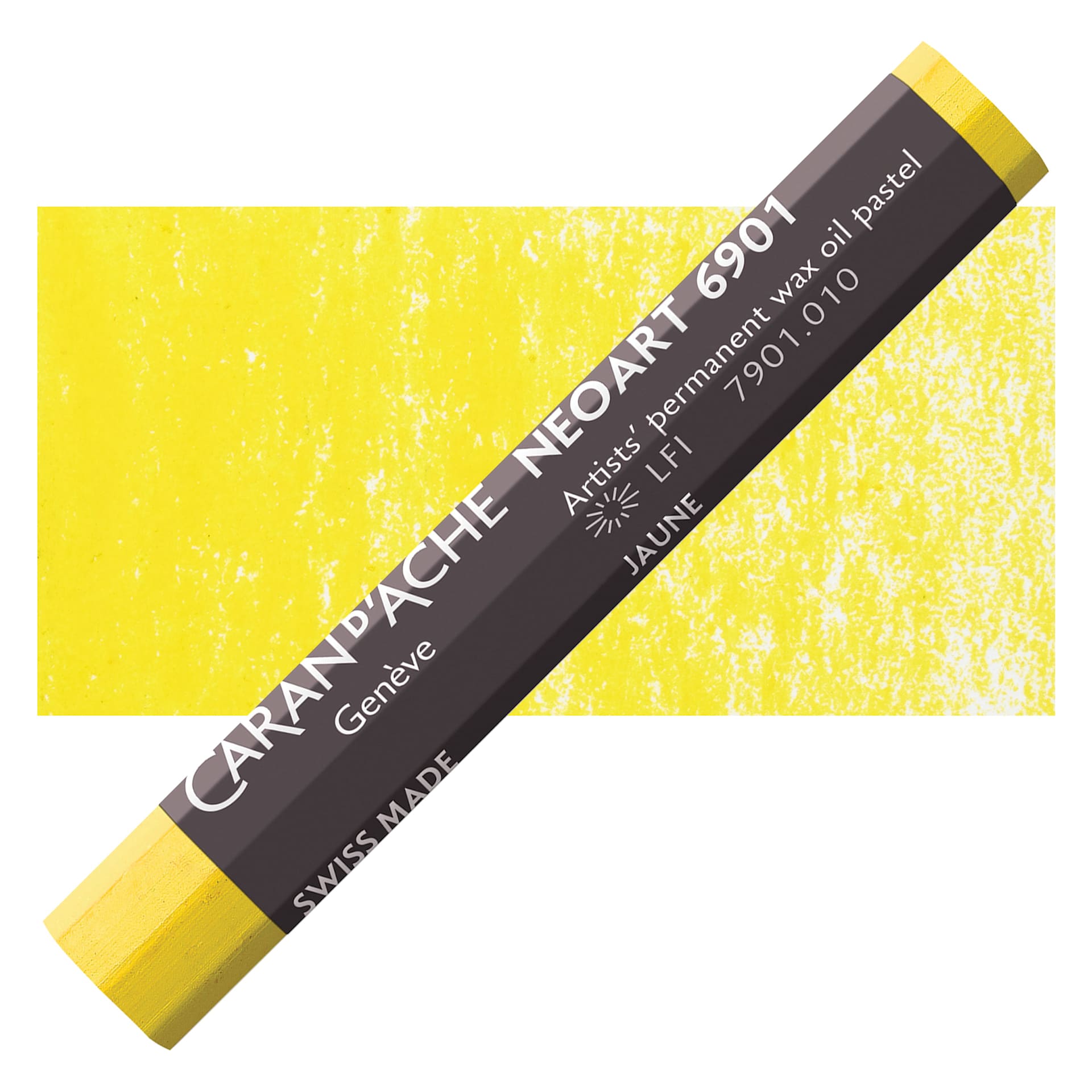 Caran d’Ache Neoart 6901 Pastel - Yellow, pastel and swatch