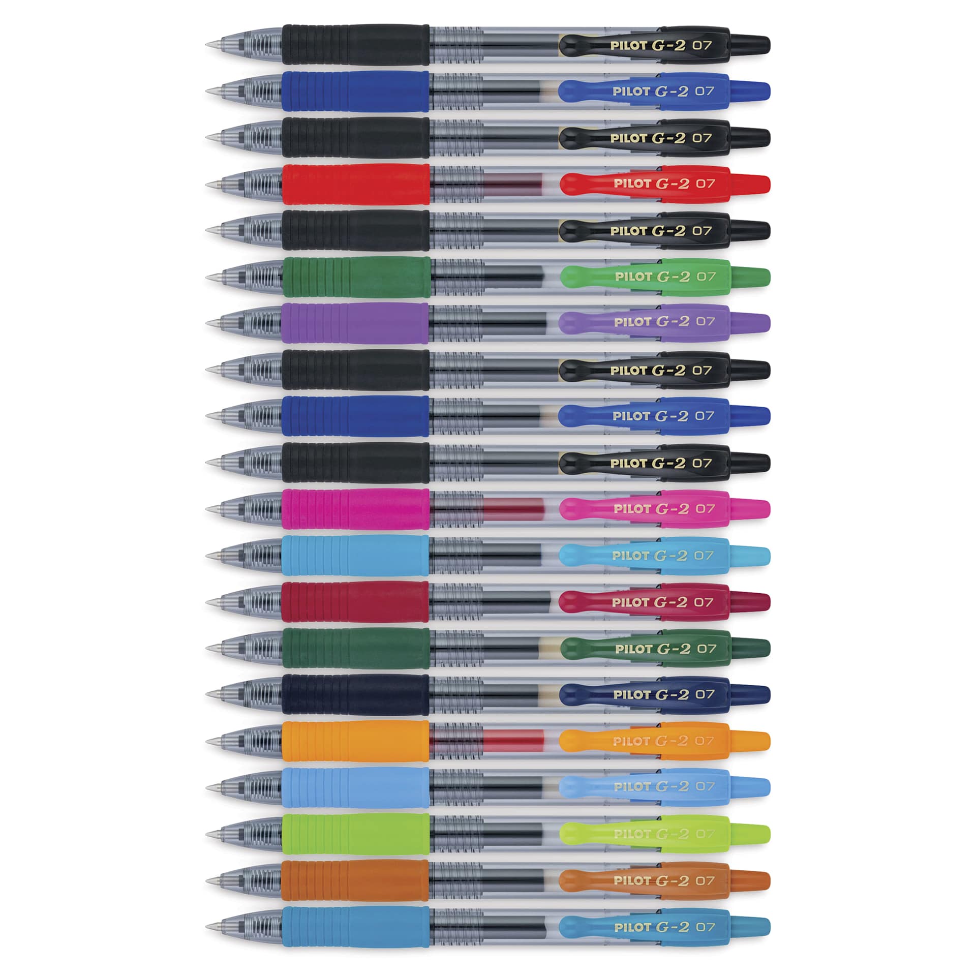 Pilot G2 Gel Pen Set - Wallet Set, 0.7mm, Set of 20, Assorted Colors - out of packaging