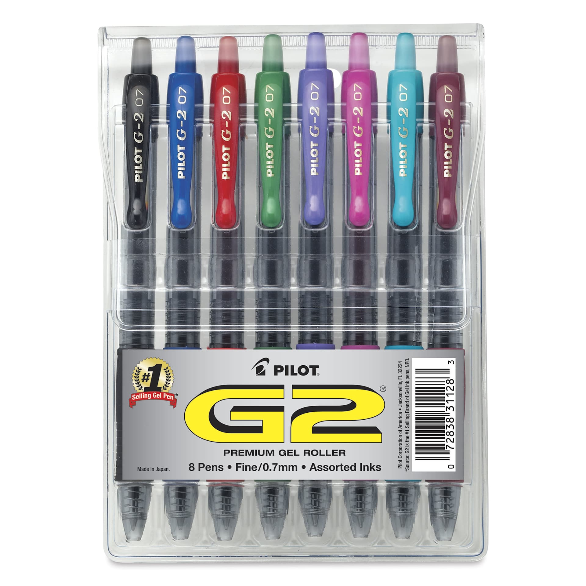Pilot G2 Gel Pen Set - .7 mm, Set of 8 - front of packaging