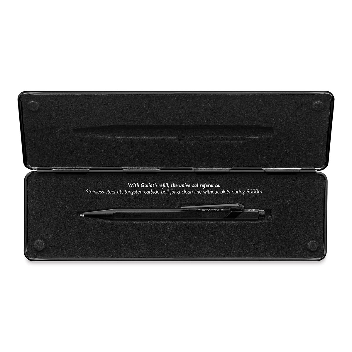 Caran d'Ache 849 Premium Ballpoint Pen - Black Code pen in case
