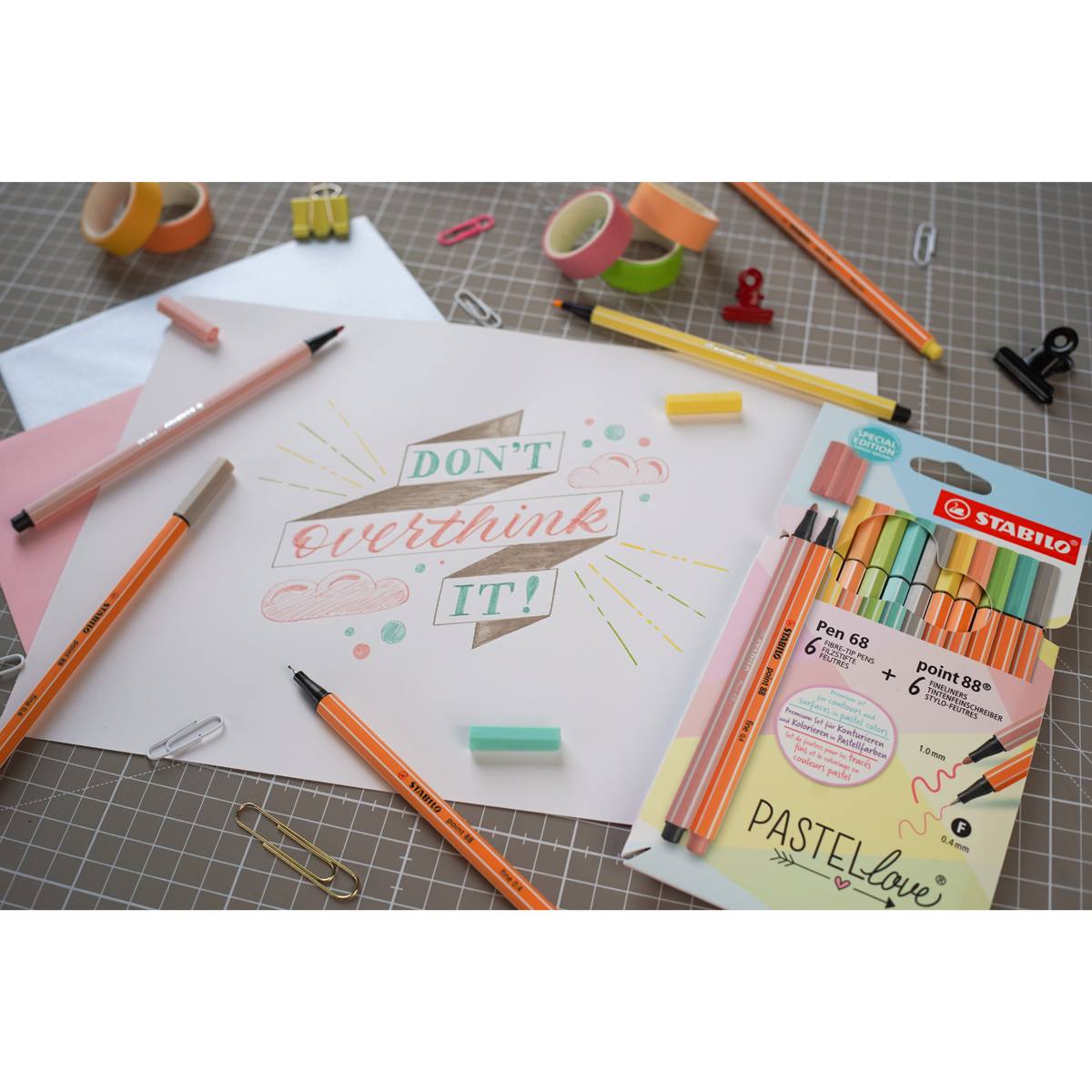 Stabilo Point 88 Fineliner Pens - Set of 12, Wallet Mix Set, Pastel Colors