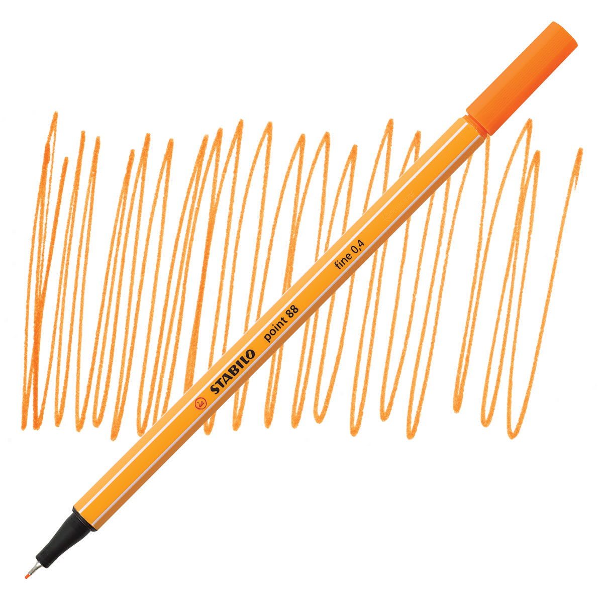 Stabilo Point 88 Fineliner Pen - Pale Vermilion pen and swatch