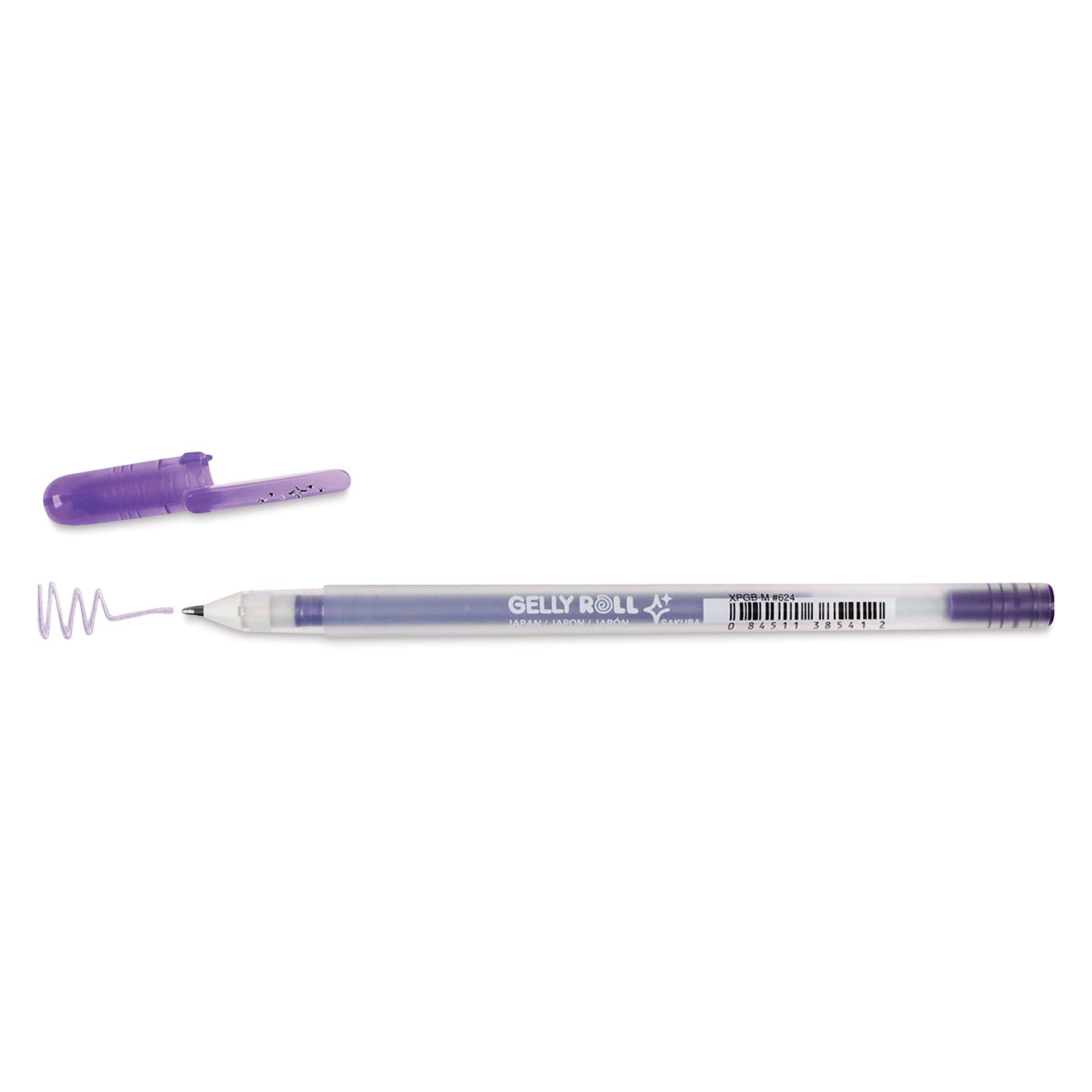 Sakura Gelly Roll Gold-Silver Shadow Pen - Silver/Purple, Bold, cap off