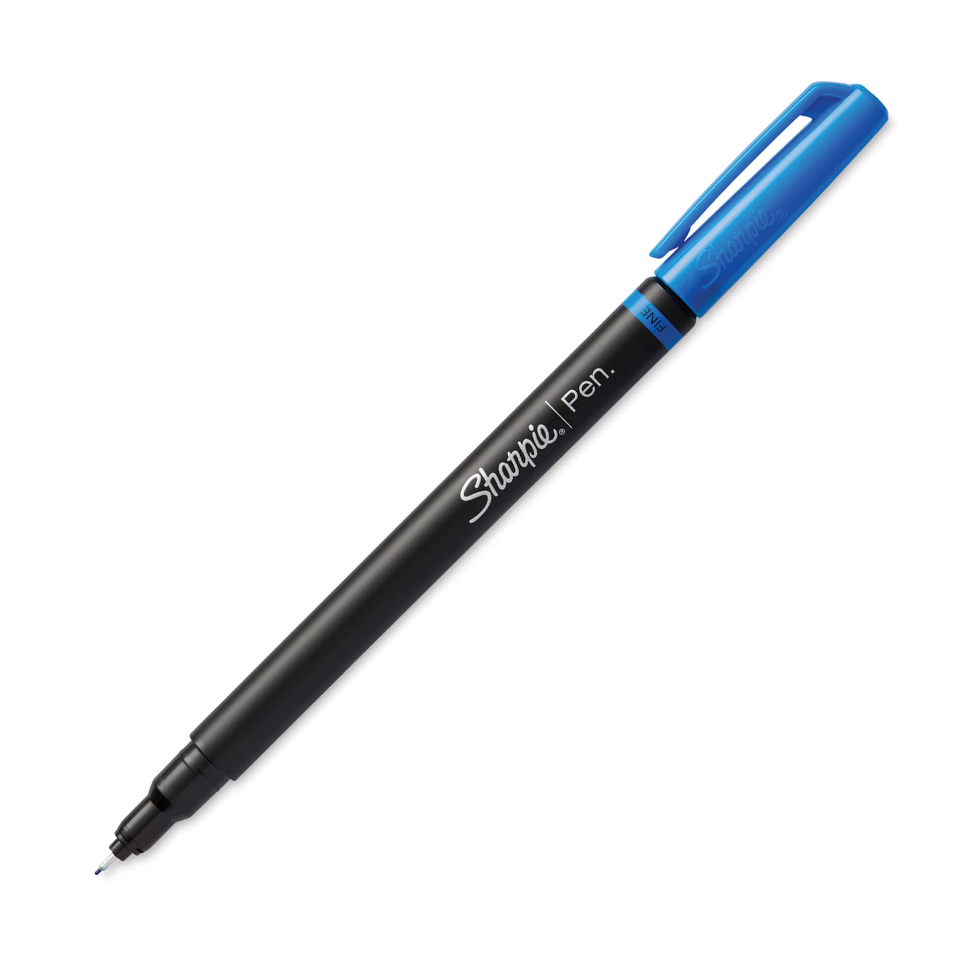 Sharpie Felt Tip Pen - Blue, Fine Point, cap off