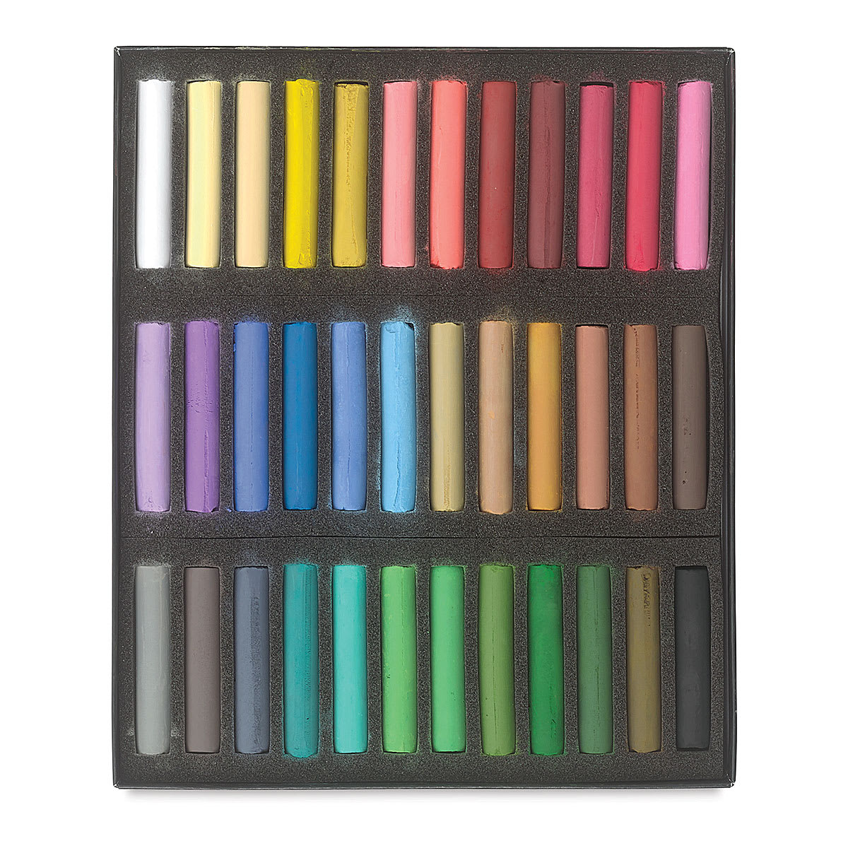 Blockx Soft Pastel Set - Assorted Colors, Set of 36, pastels inside of the packaging