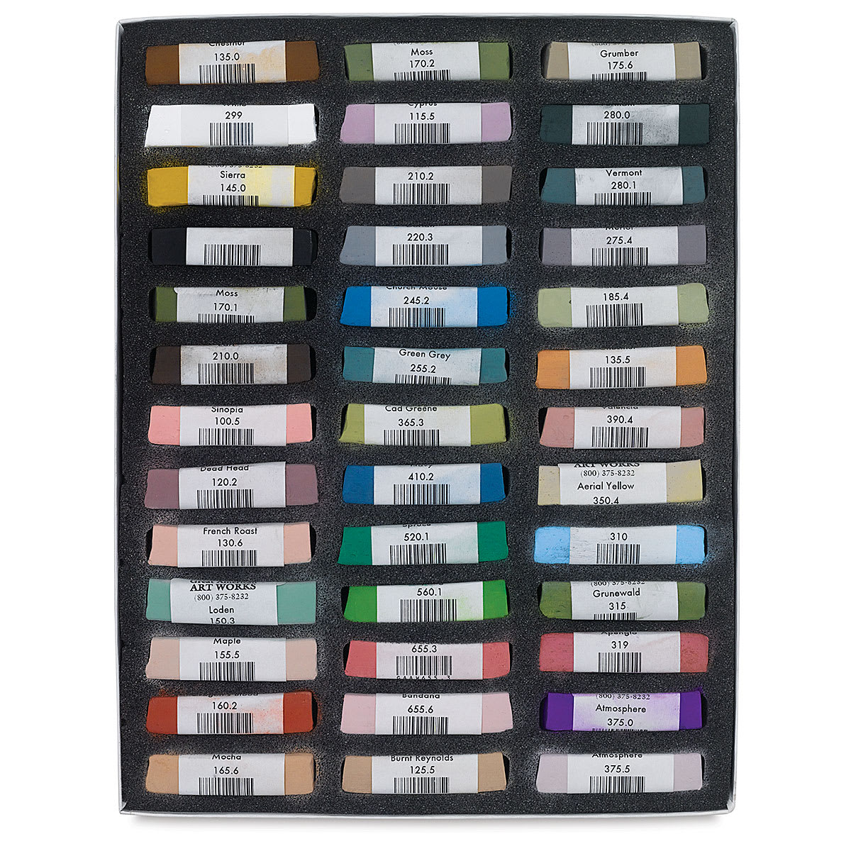 Great American Art Works Pastel Set - Portrait, Set of 39, pastels inside