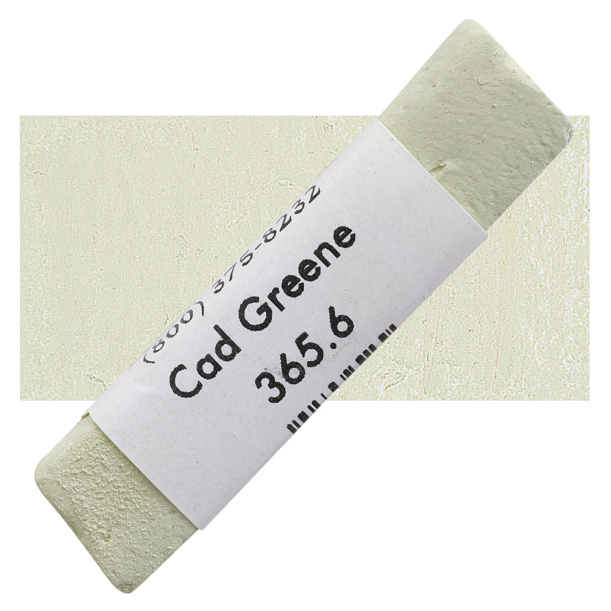Great American Handmade Pastel - Cadmium Green 6, 365.6 pastel and swatch