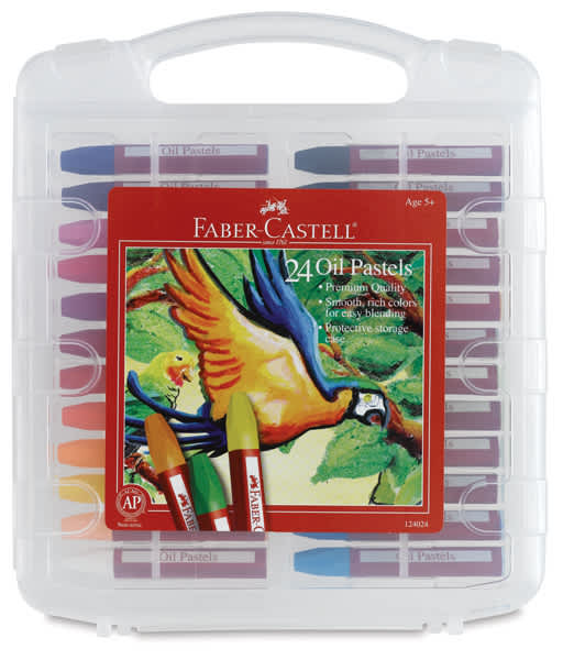 Faber-Castell Grip Oil Pastel Sets​ - front view of set of 24 in package