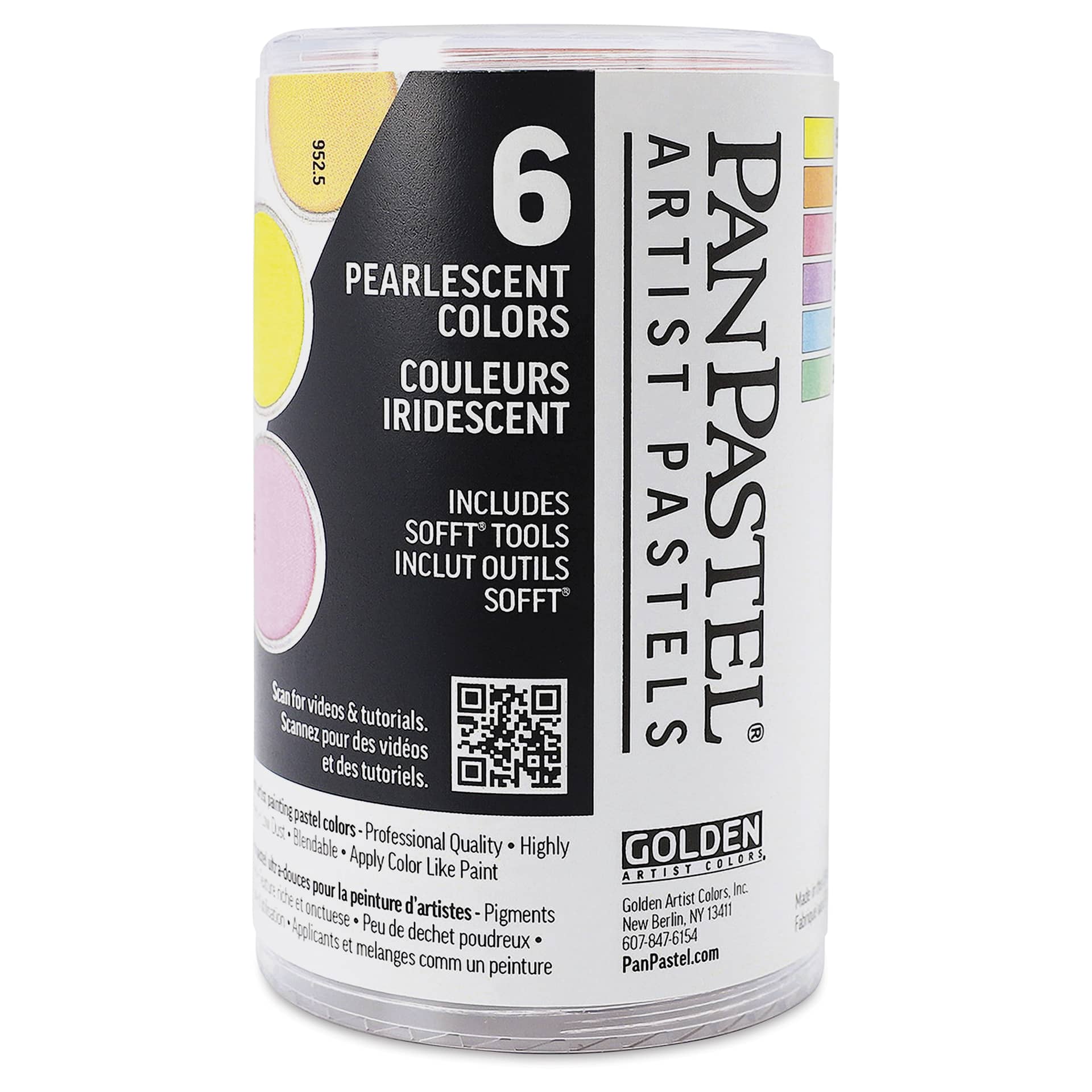 PanPastel Artists’ Painting Pastels Set - Pearlescent Colors, Set of 6 - front of packaging