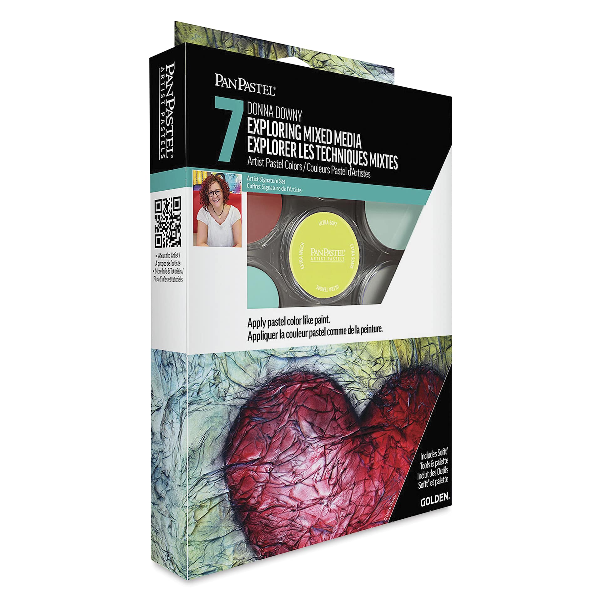 PanPastel Artists’ Painting Pastels Set - Exploring Mixed Media with Donna Downey Kit 1, Set of 7 - front of packaging