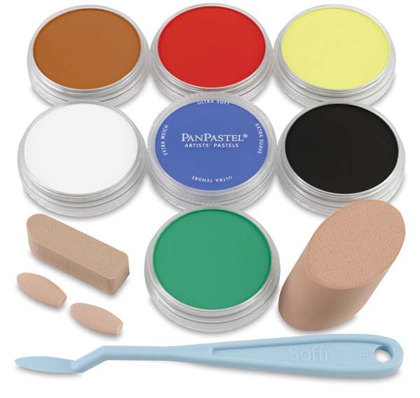 PanPastel Artists’ Painting Pastels Set - Basic Colors, Set of 7