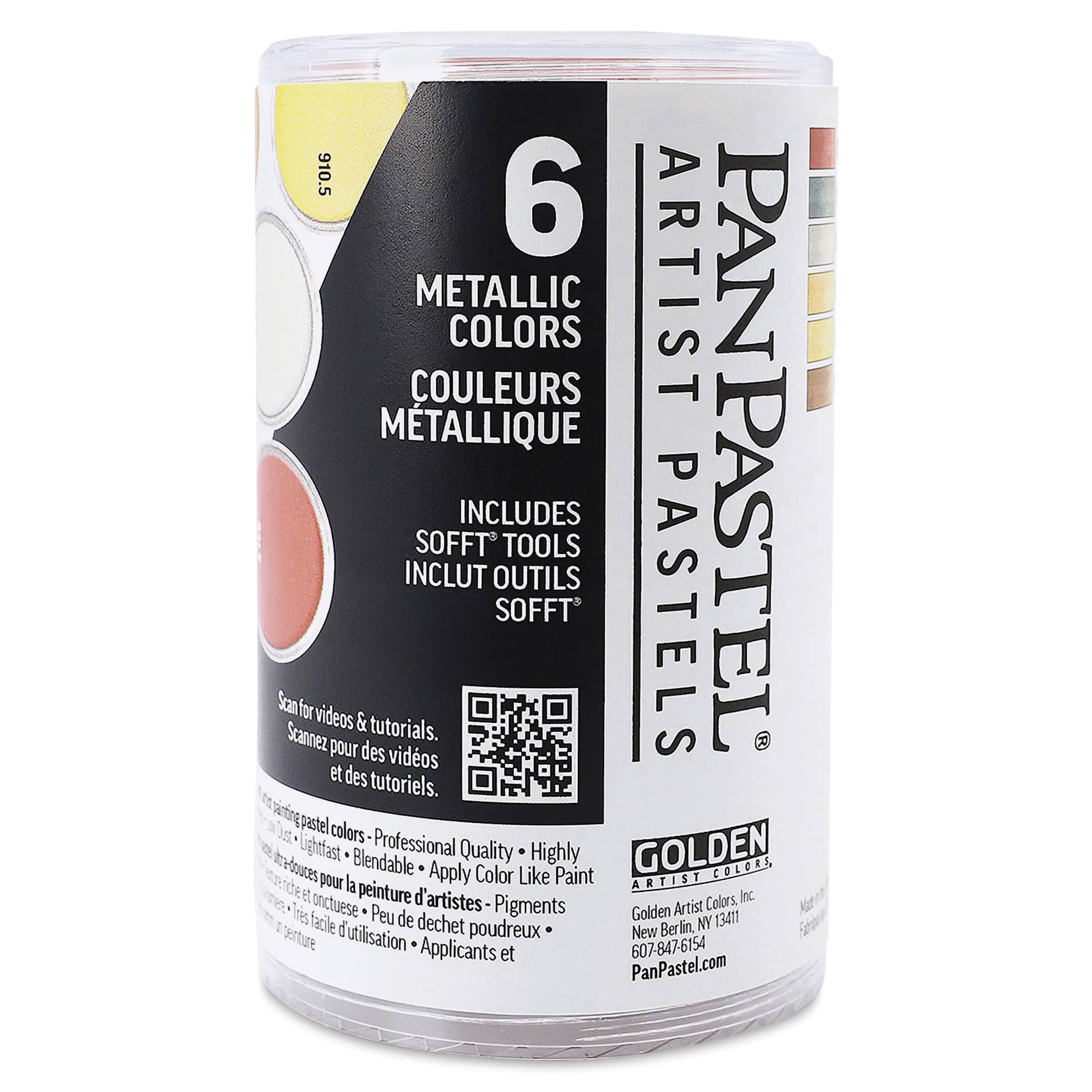 PanPastel Artists’ Painting Pastels Set - Metallics, Set of 6 - front of packaging PanPastel Artists’ Painting Pastels Set - Metallics, Set of 6 - front of packaging