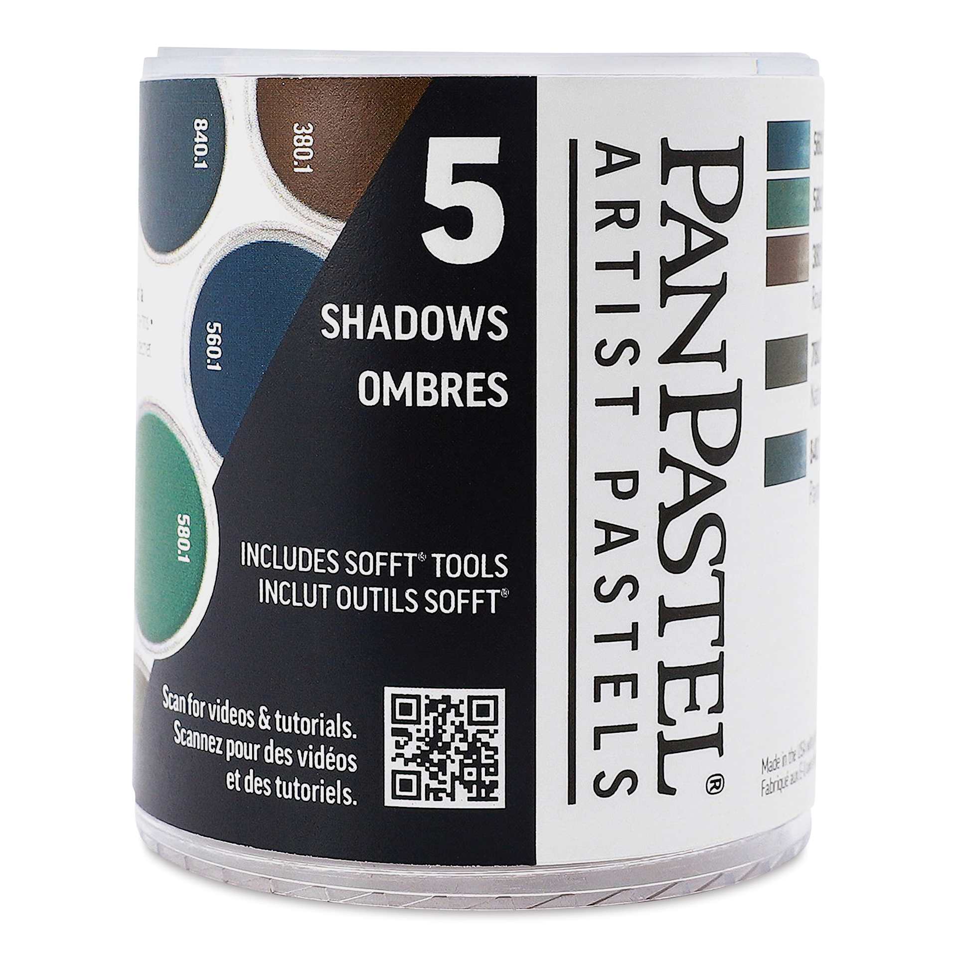 PanPastel Artists’ Painting Pastels Set - Extra Dark Shadow Colors, Set of 5