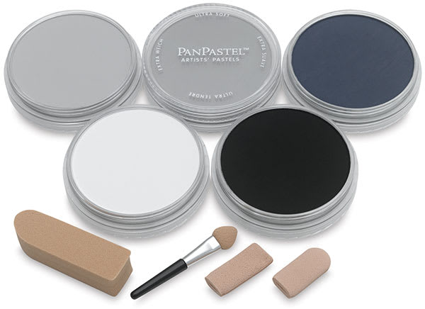 PanPastel Artists’ Painting Pastels Set Grays, Set of 5
