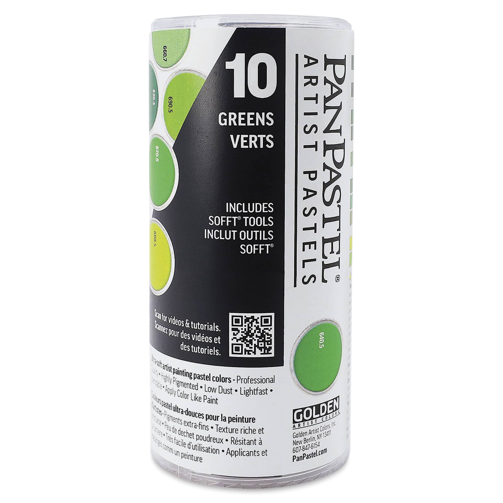 PanPastel Artists’ Painting Pastels Set - Greens, Set of 10, packaging PanPastel Artists’ Painting Pastels Set - Greens, Set of 10, packaging