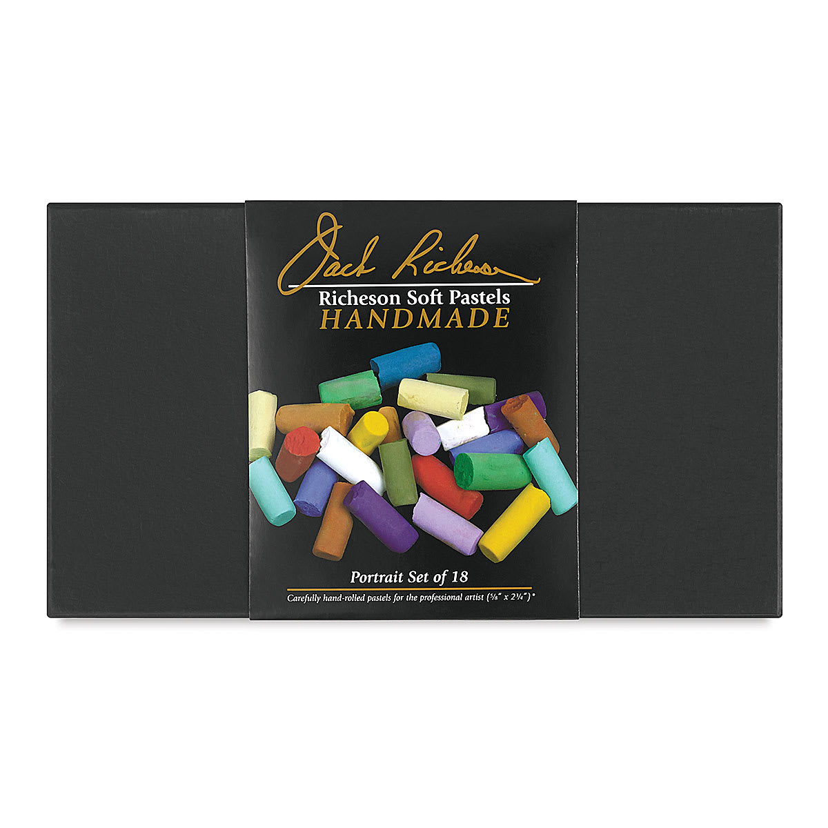 Richeson Handmade Soft Pastels - Portrait Colors, Set of 18, Full Stick (front of packaging) Richeson Handmade Soft Pastels - Portrait Colors, Set of 18, Full Stick (front of packaging)