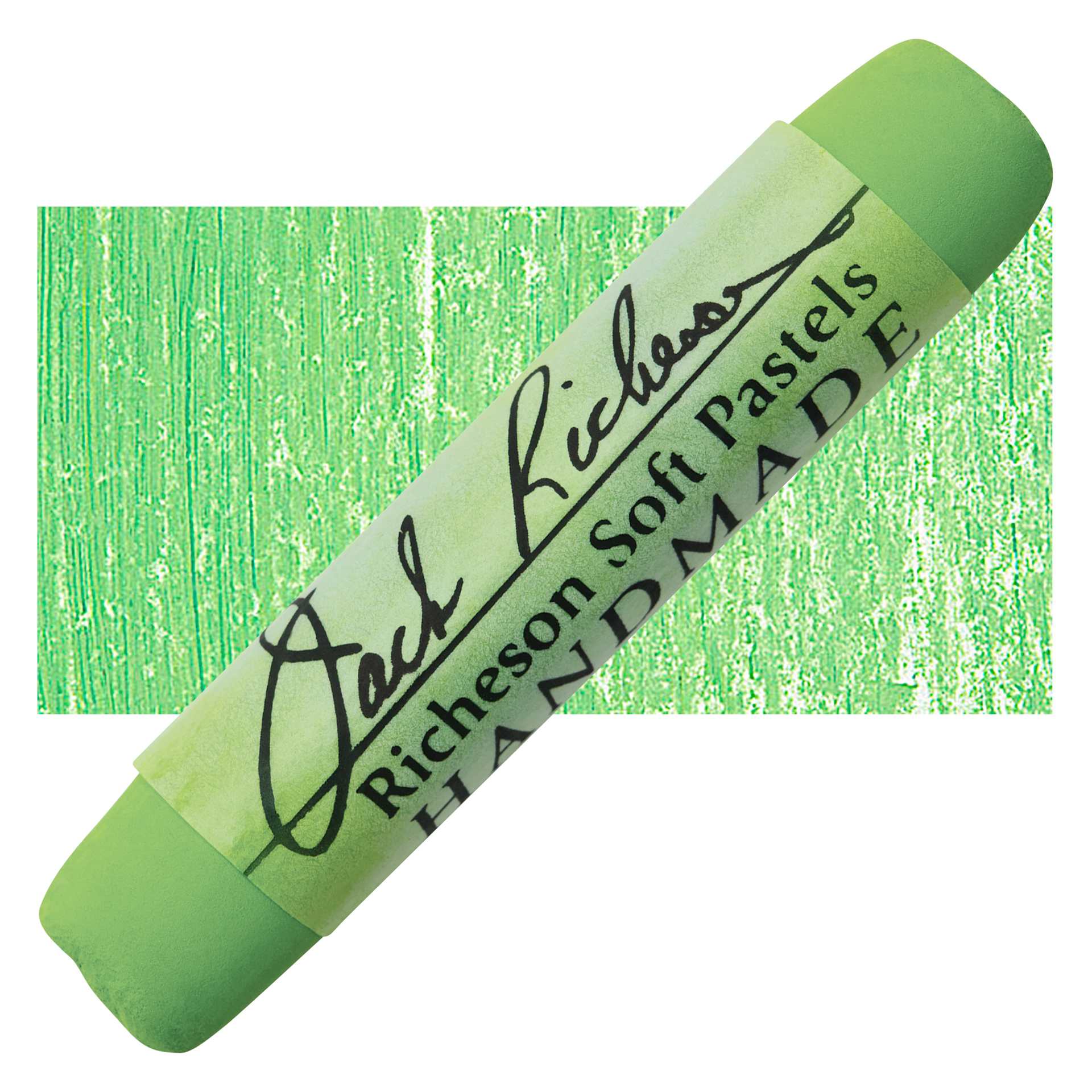 Richeson Handmade Soft Pastel - Green 6 pastel and swatch