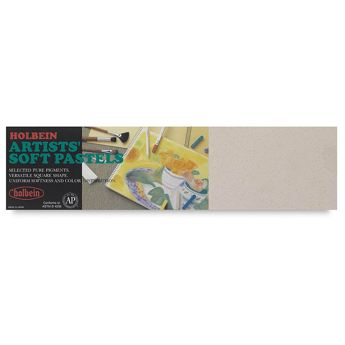Holbein Artists' Soft Pastel Set - Top view of package of Set of 24 Assorted Colors