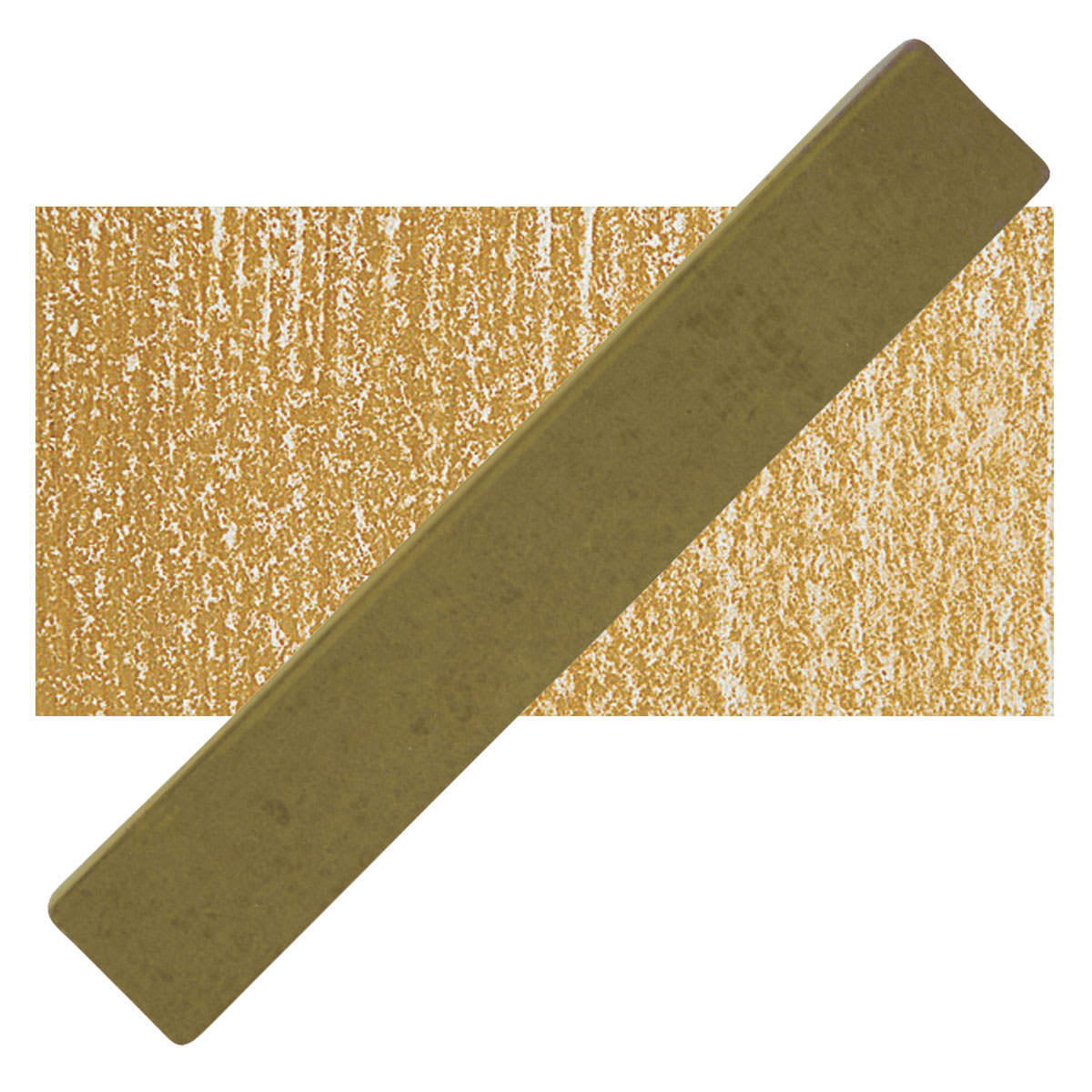 Holbein Artists' Soft Pastel - Olive Brown 1 pastel and swatch