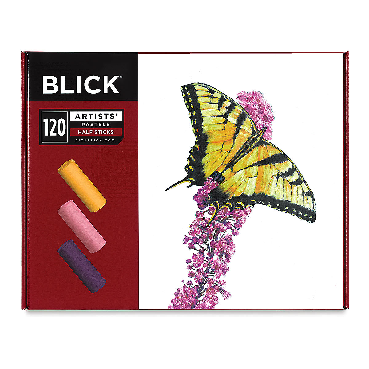 Blick Artists' Soft Pastel Half Stick Set - Assorted Colors, Set of 120 (front of package) Blick Artists' Soft Pastel Half Stick Set - Assorted Colors, Set of 120 (front of package)