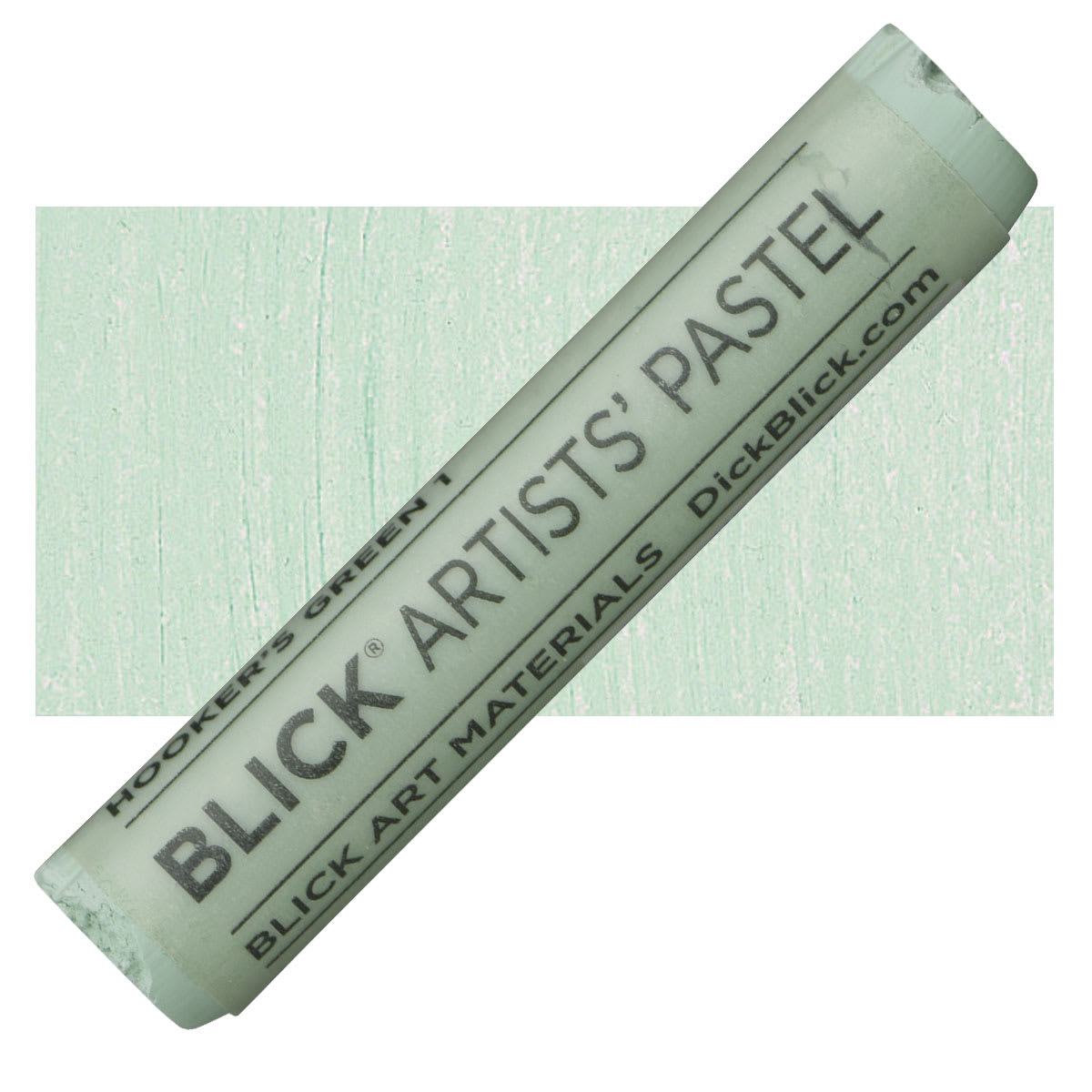 Blick Artists' Soft Pastel - Hookers Green 1 pastel and swatch