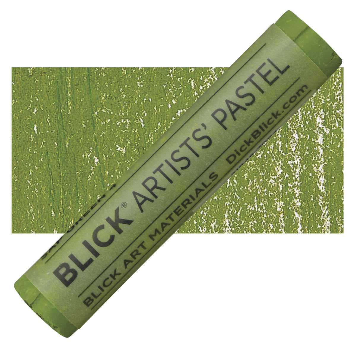 Blick Artists' Soft Pastel - Sap Green 4 pastel and swatch