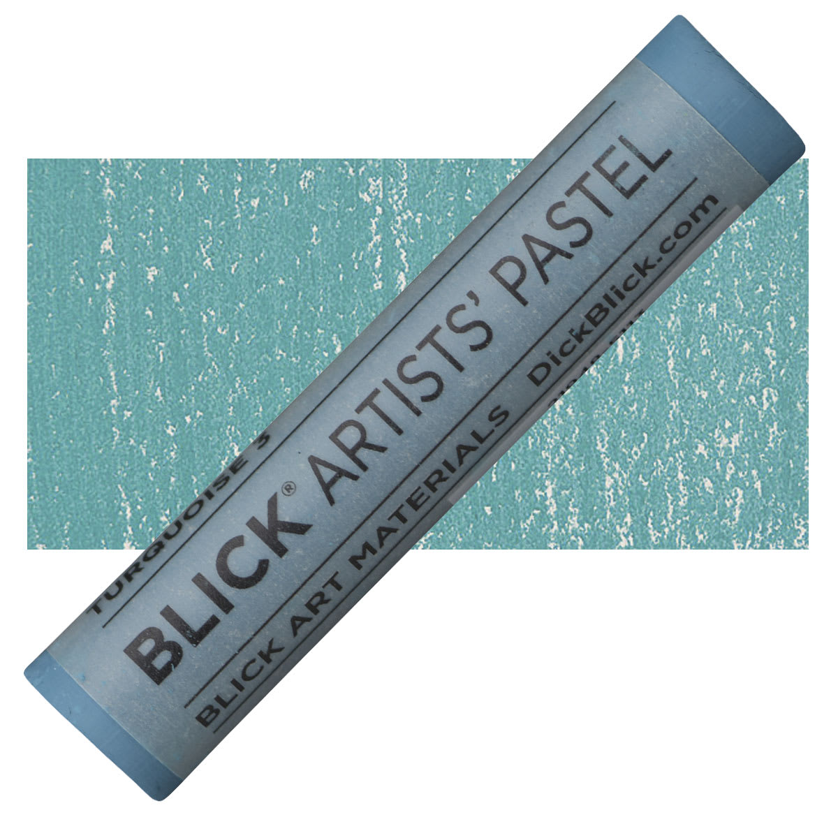 Blick Artists' Soft Pastel - Turquoise 3 pastel and swatch