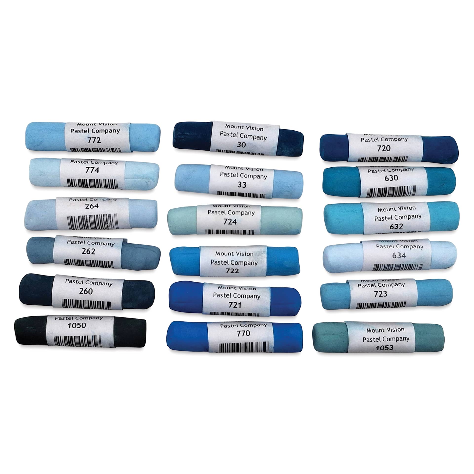 Mount Vision Soft Pastel Set - Turquoise, Set of 18