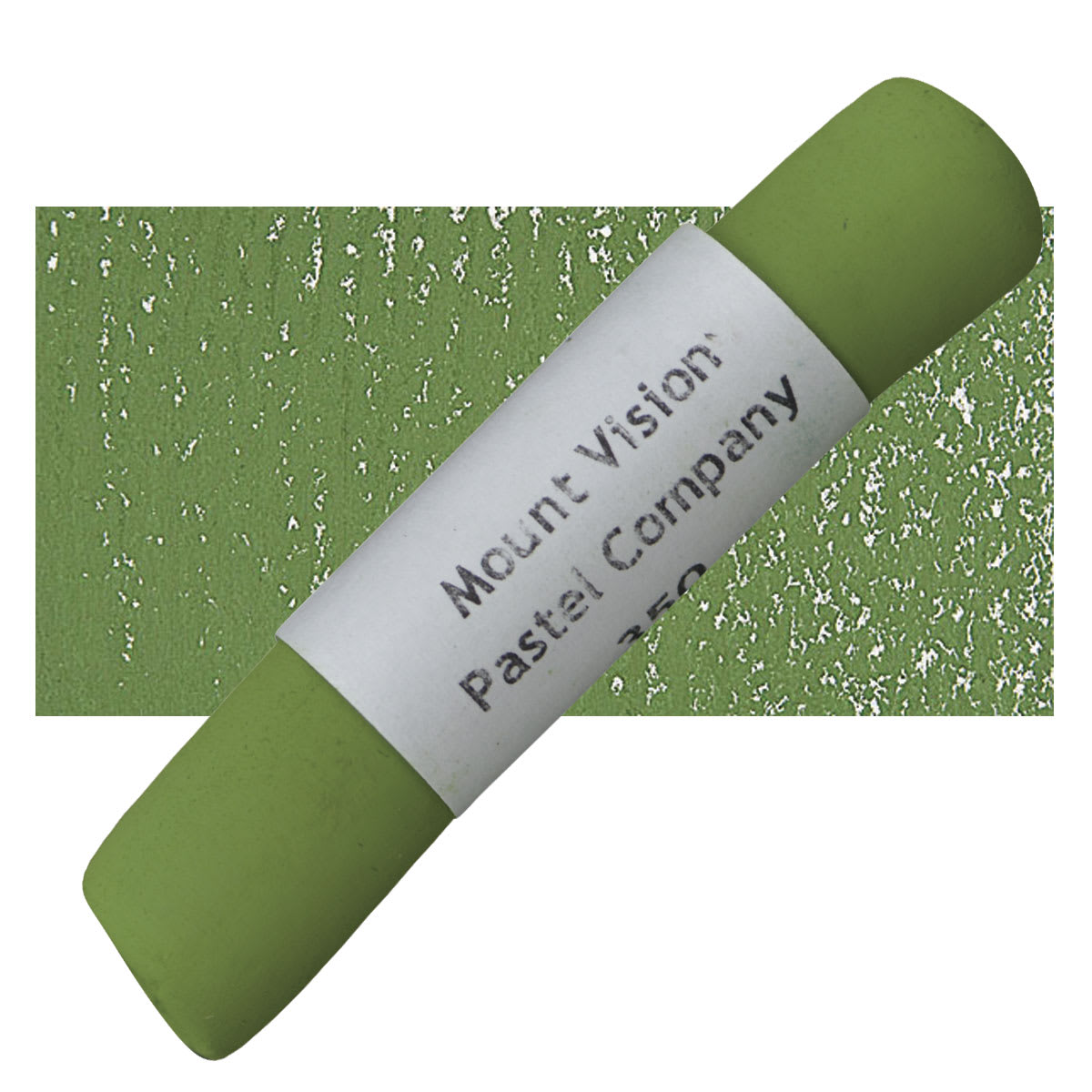 Mount Vision Handmade Pastel - Chromium Oxide Green 350 pastel and swatch