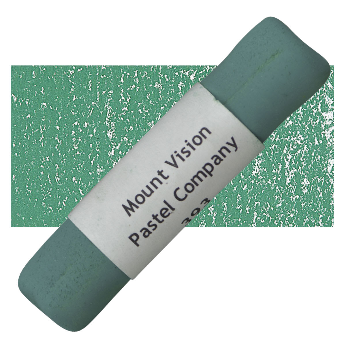 Mount Vision Handmade Pastel - Dark Green 393 pastel and swatch