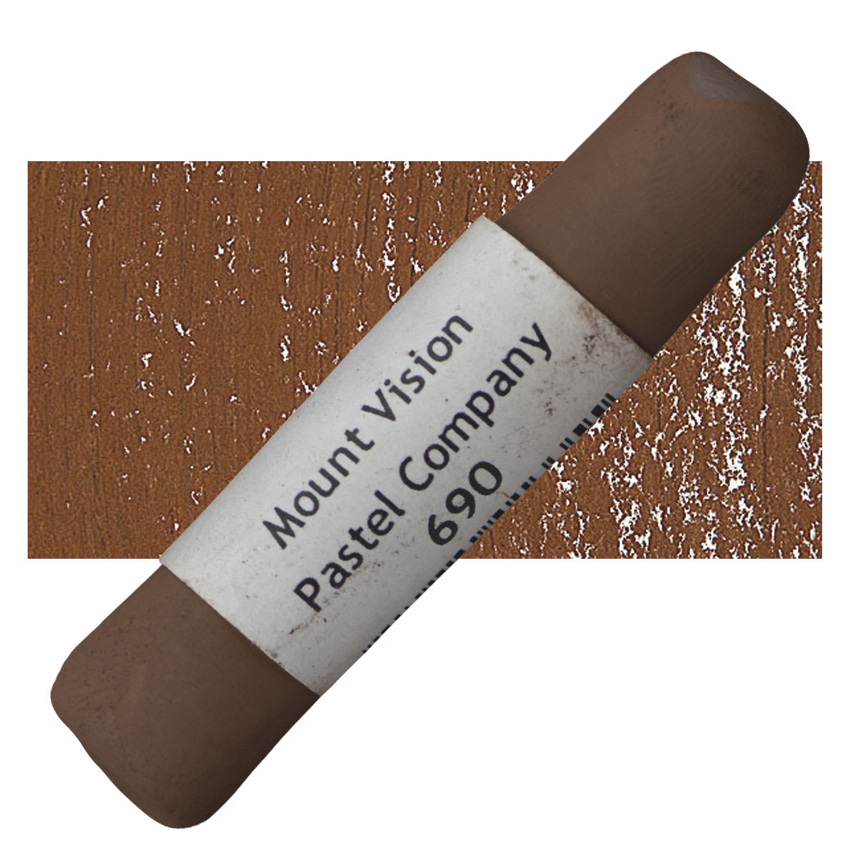 Mount Vision Handmade Pastel - Dark Red Brown 690 pastel and swatch