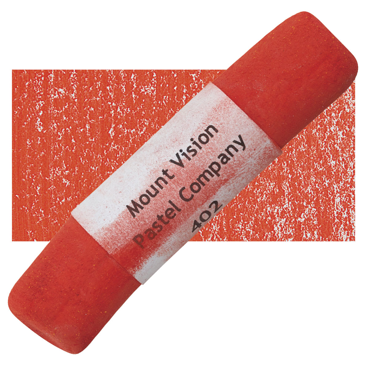 Mount Vision Handmade Pastel - Reddish Orange 402 pastel and swatch