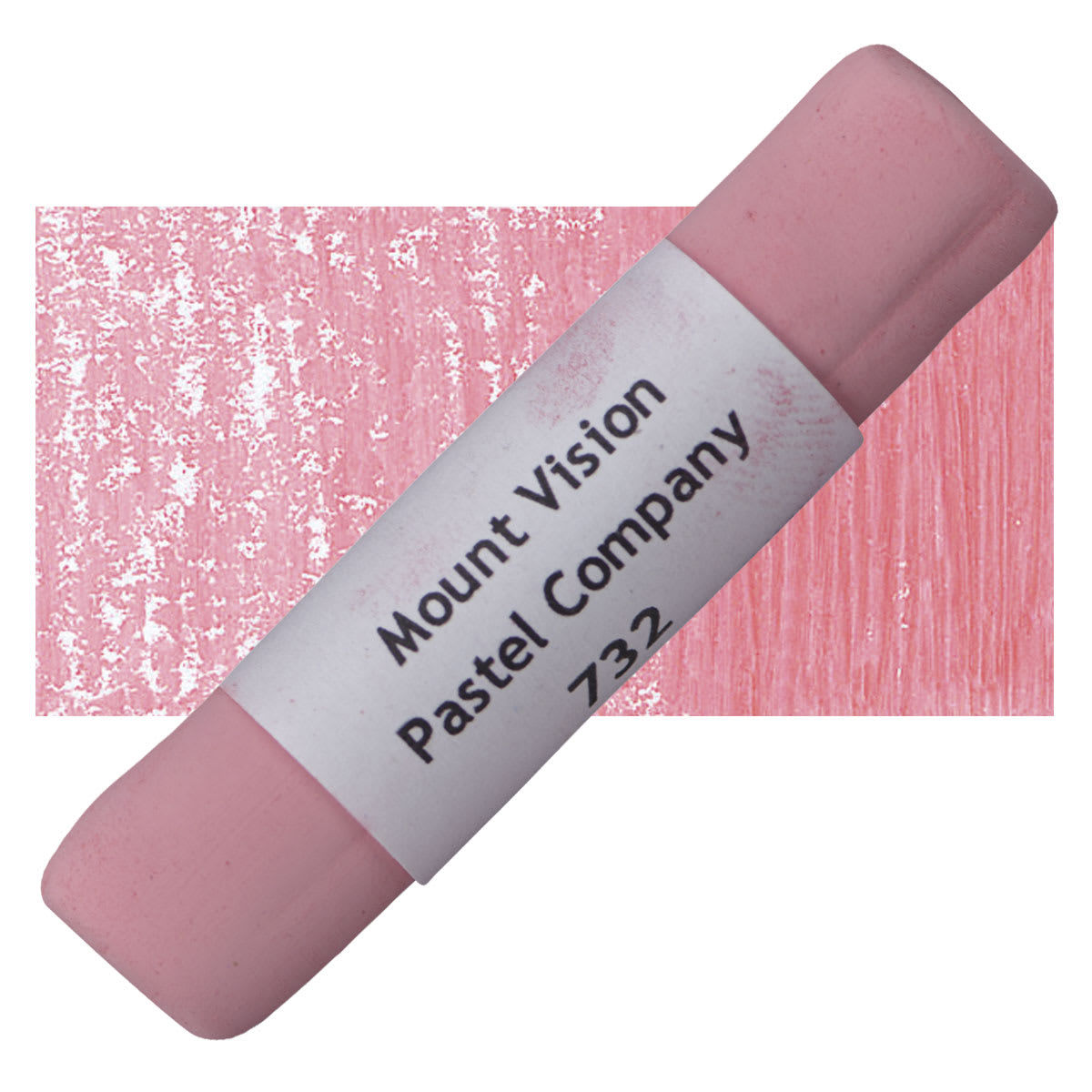 Mount Vision Handmade Pastel - Warm Red 732 pastel and swatch