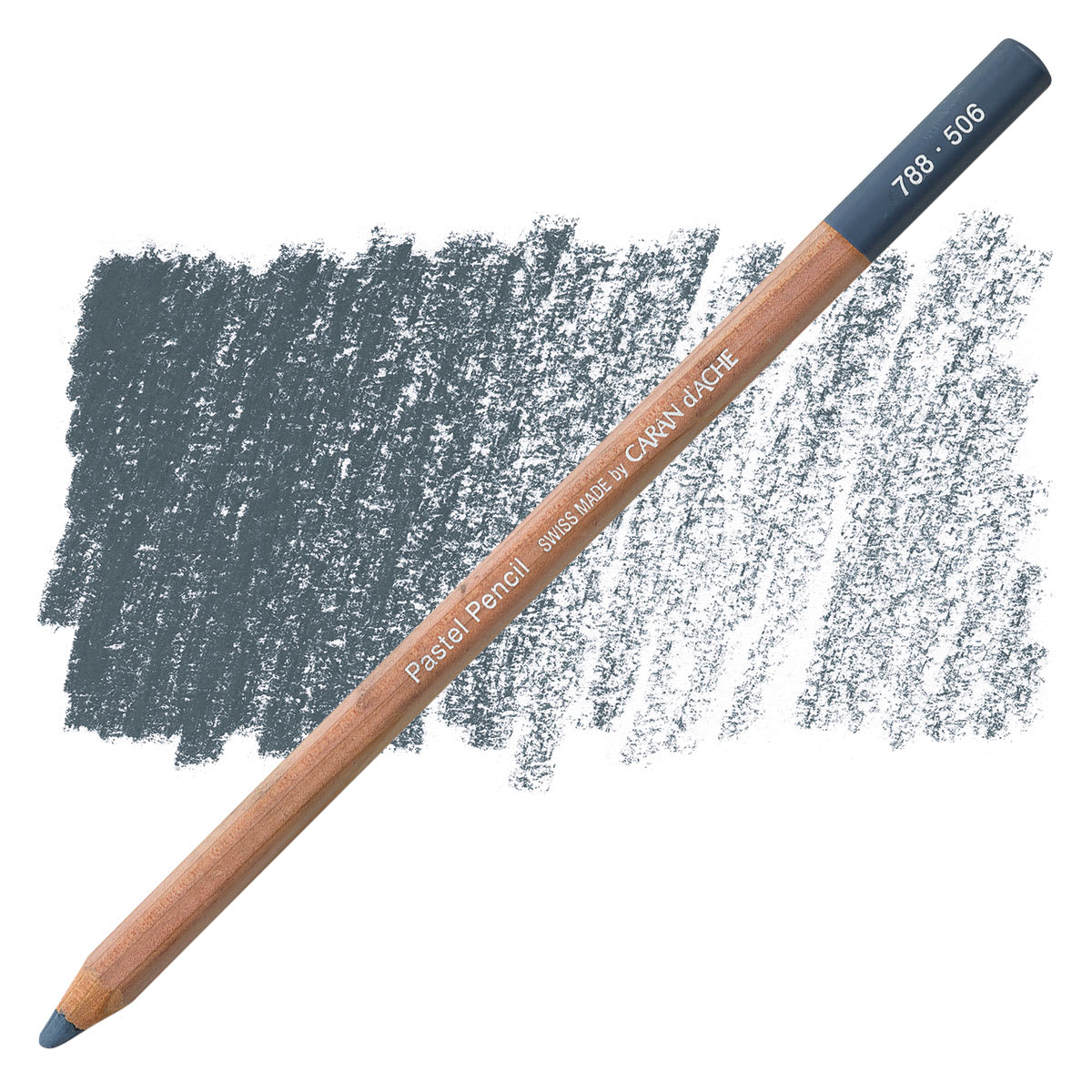 Caran d'Ache Pastel Pencil - Payne's Gray 50 pencil and swatch