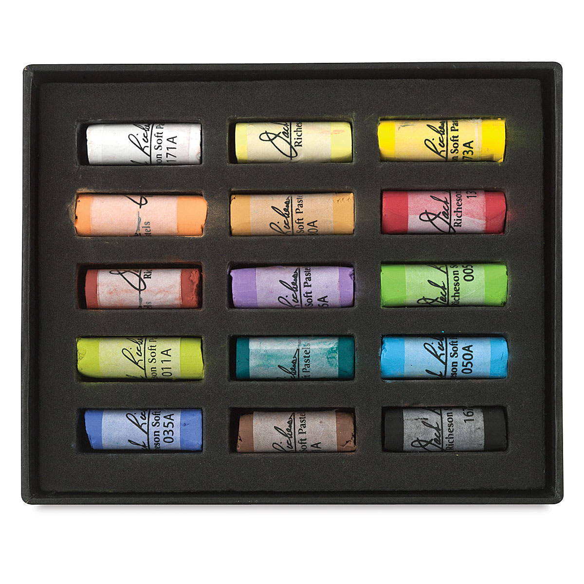 Richeson Half-Size Medium-Soft Pastel Set - Assorted Colors, Set of 15 (contents)