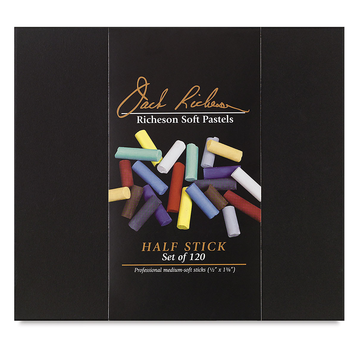 Richeson Half-Size Medium-Soft Pastel Set - Assorted Colors, Set of 120 (front of packaging)
