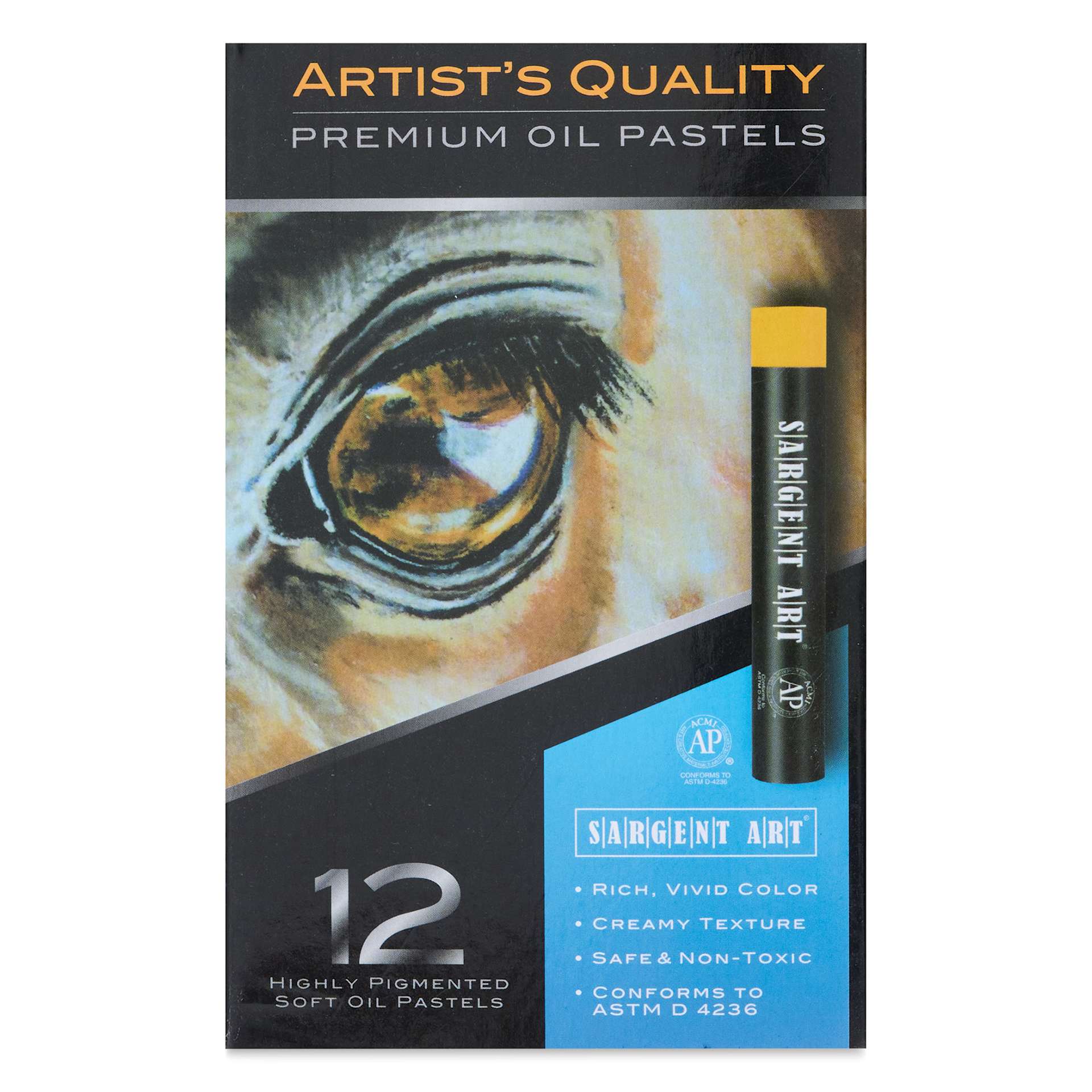 Sargent Art Artists' Oil Pastels - Set of 12, front of the packaging