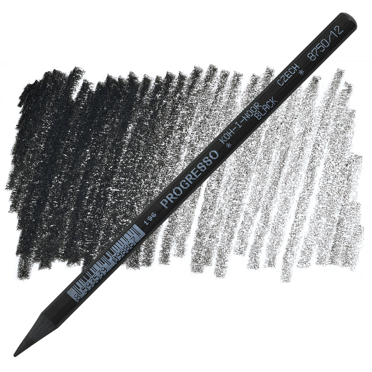 Koh-I-Noor Woodless Colored Pencil - Black pencil and swatch