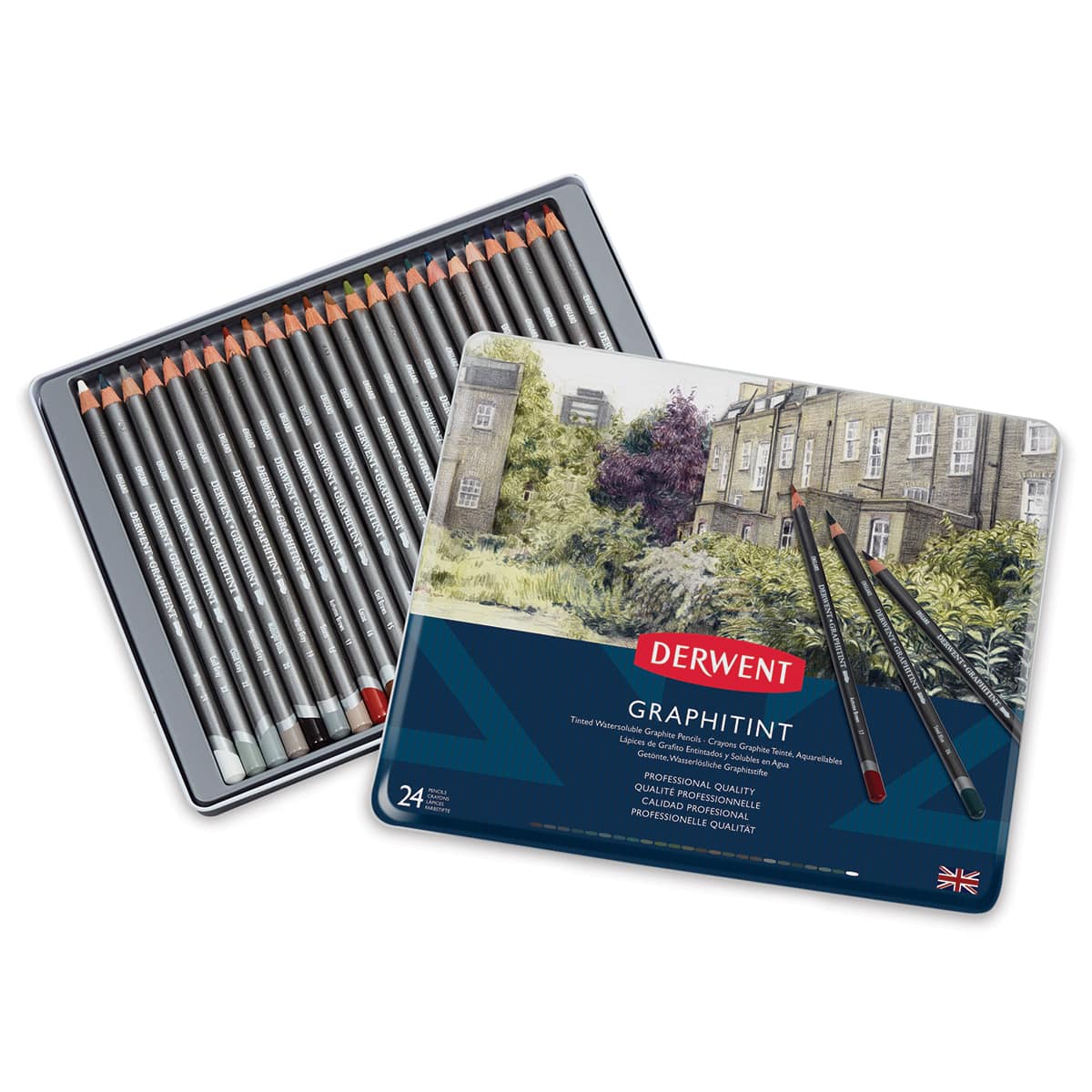 Derwent Graphitint Pencils and Sets - Set of 24 Pencils inside open package Derwent Graphitint Pencils and Sets - Set of 24 Pencils inside open package