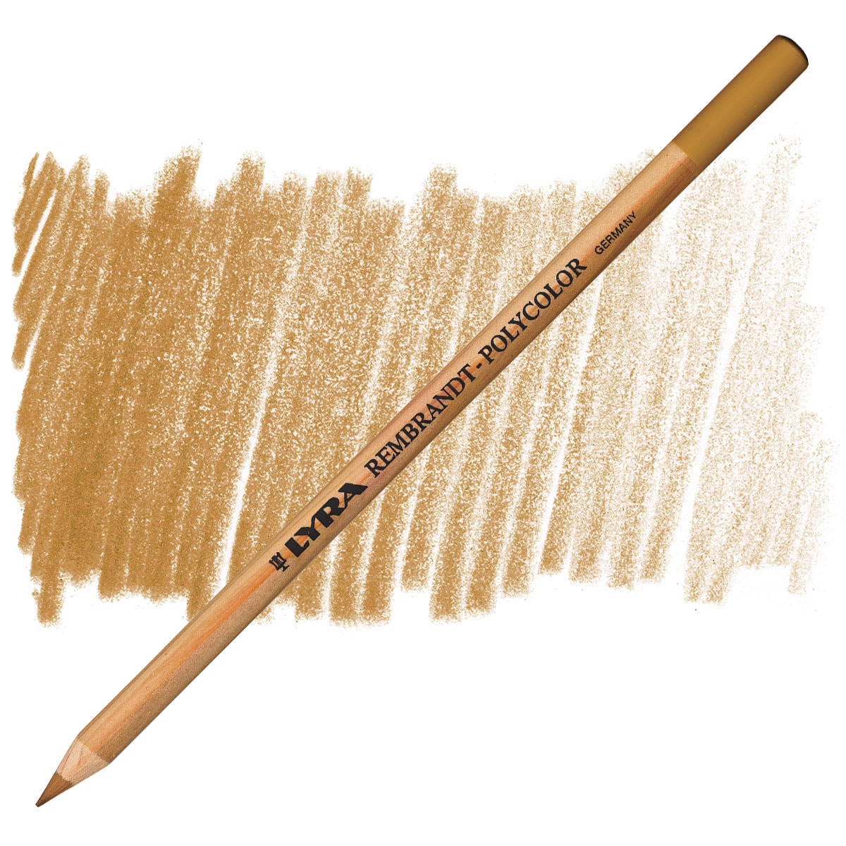 Lyra Rembrandt Polycolor Premium Oil-Based Colored Pencil - Brown Ochre pencil and swatch