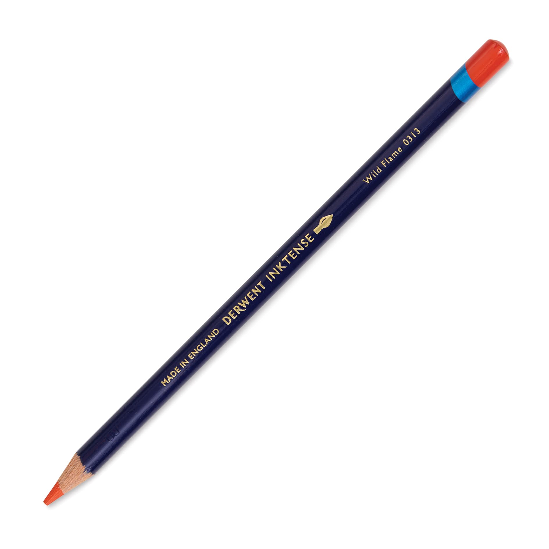 Derwent Inktense Pencil - Wild Flame, single pencil
